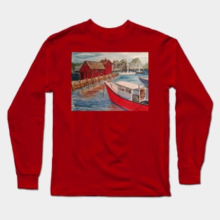 Motif Number 1 at Rockport Harbor Long Sleeve T-Shirt